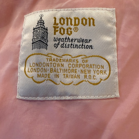 Vintage London Fog Pink Trenchcoat Jacket Women’s Size 14 Made In Taiwan - Picture 3 of 9